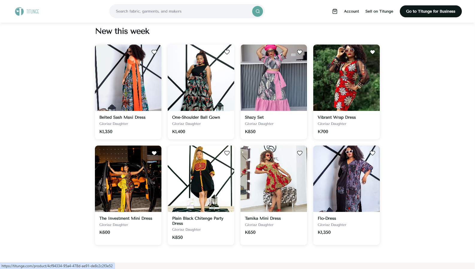 Titunge Tailoring ERP and Marketplace, screen 1